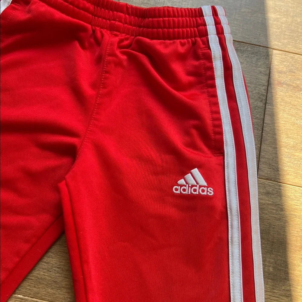 EUC Adidas Red and White Kids' Tracksuit size 2T - Picture 3 of 3